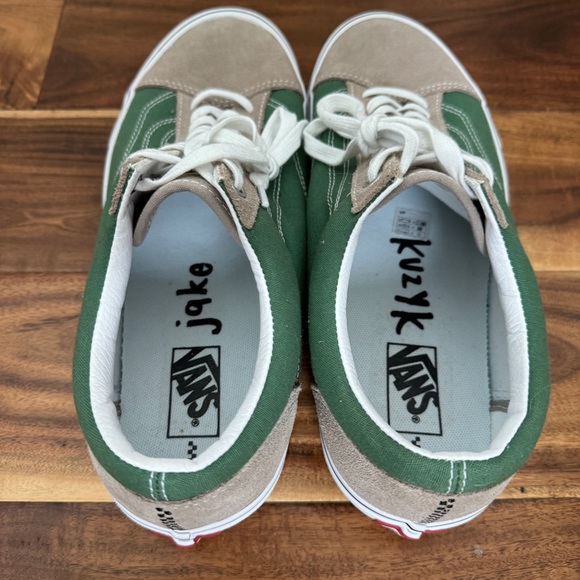 Vans Style 36 Jake Kuzyk Old Skool Skate Shoe NWOT 2-Tone Green Beige - Picture 6 of 8